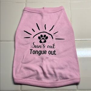 Pink‎ Dog Shirt - Sun's Out Tongue Out